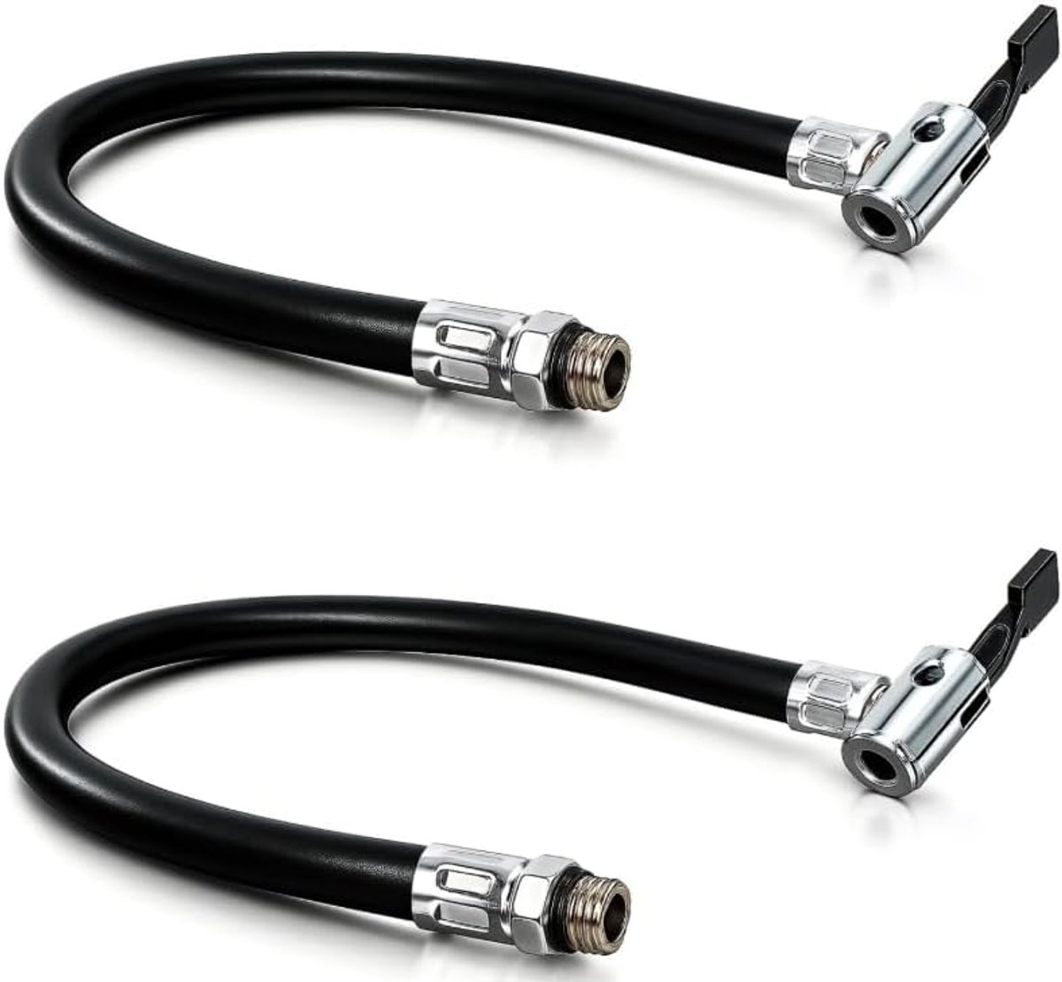 Luchtpompslang 38 cm voor autoventieladapter, gekalibreerde bandenpomp met snelkoppeling, flexibele reserveslang voor - ShopVlot