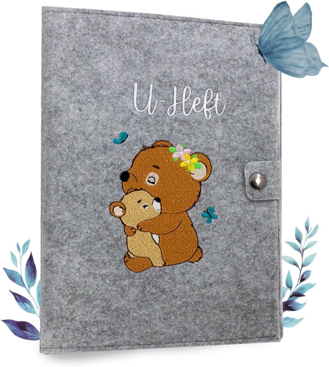 Cozy Racoon Felt, U-booklet and vaccination passport, set of 3, high-quality cover for examination booklet - ShopVlot