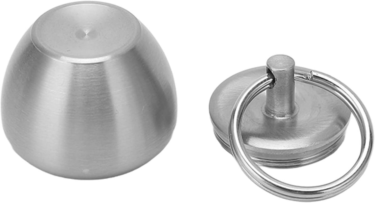 Small Pill Box, Stainless Steel Shape Mini Portable Organizer Case Metal Container Medicine Bottle Ring Holder - ShopVlot