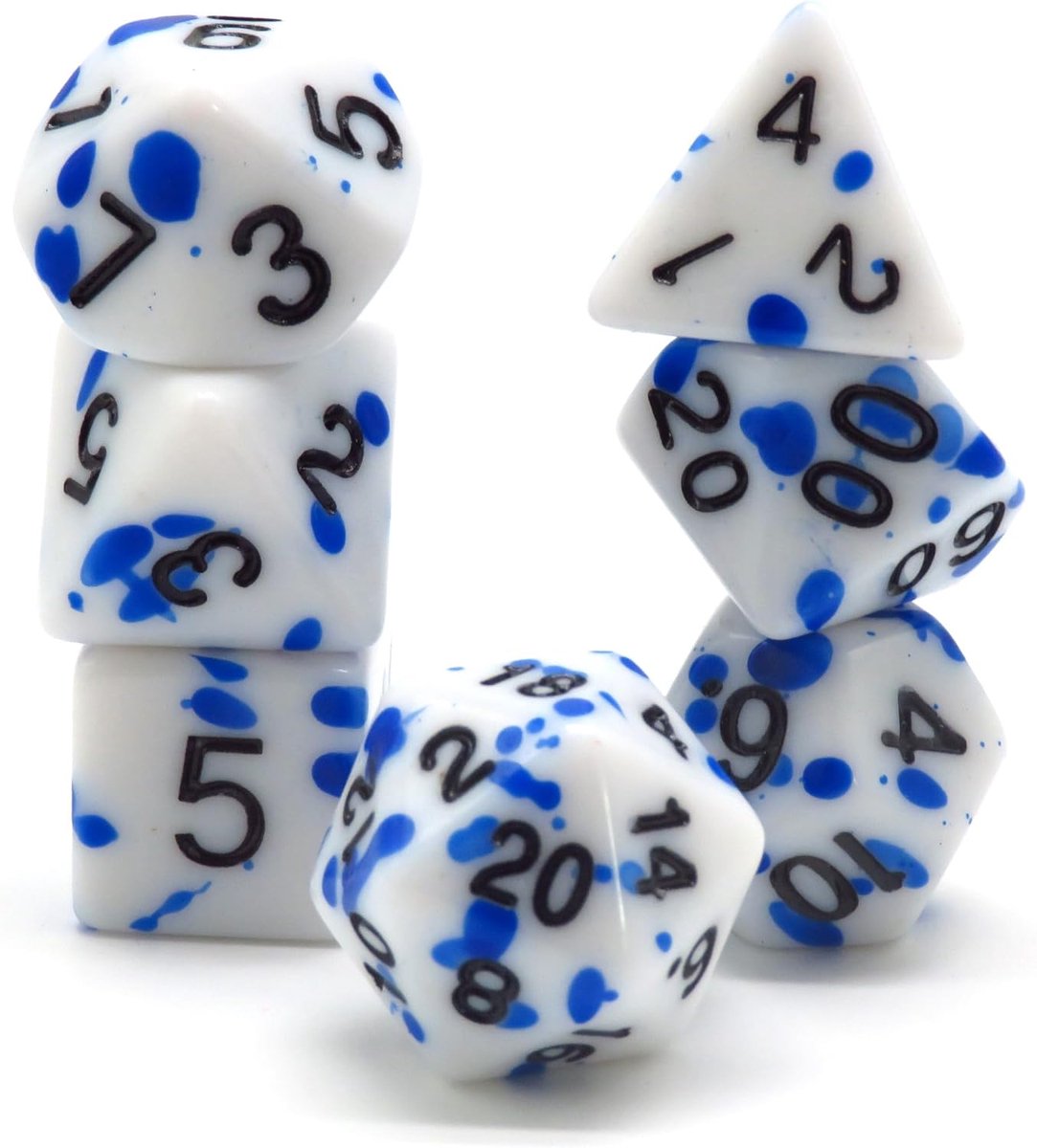Speckled Blue Polyset Dice - Dungeons and Dragons - Polyhedral & RPG Dice - D&D Dice - ShopVlot