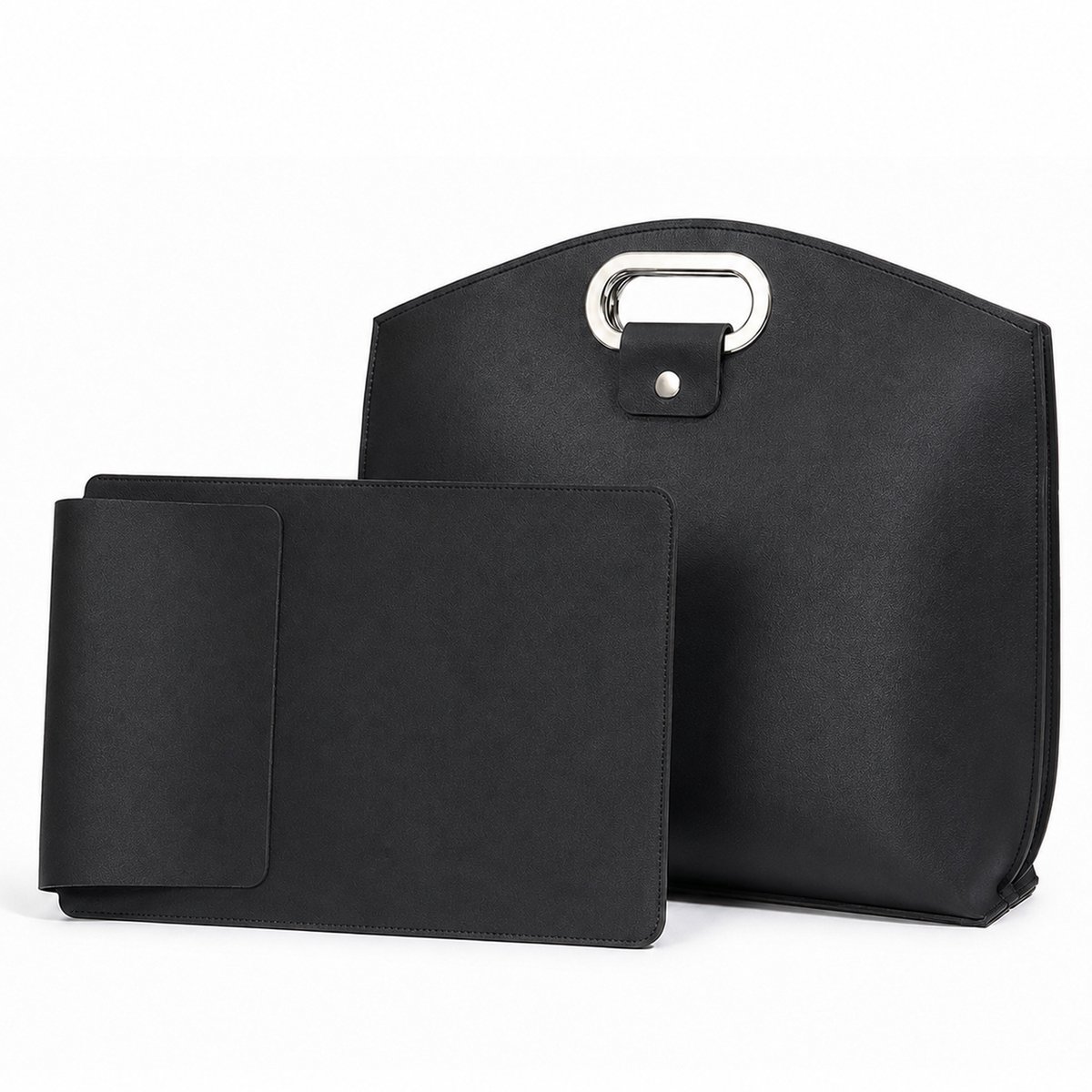 Laptoptas - Waterdichte Laptop- & Tote Set - 14-15,6 inch - Metalen Handgreep - Voor Werk en Zakelijk Gebruik - Zwart