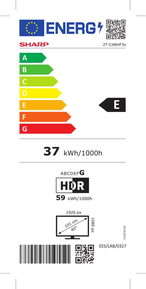 Sharp Aquos 40HF3265 - 40 inch - Full HD - QLED - Google TV - afbeelding 2