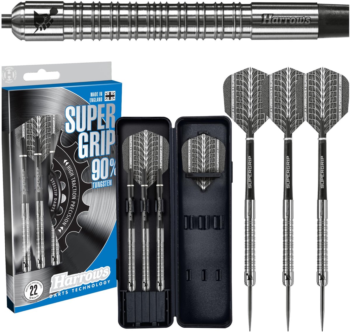 Solidchoice - Super Grip Darts Steeltip, 22 g