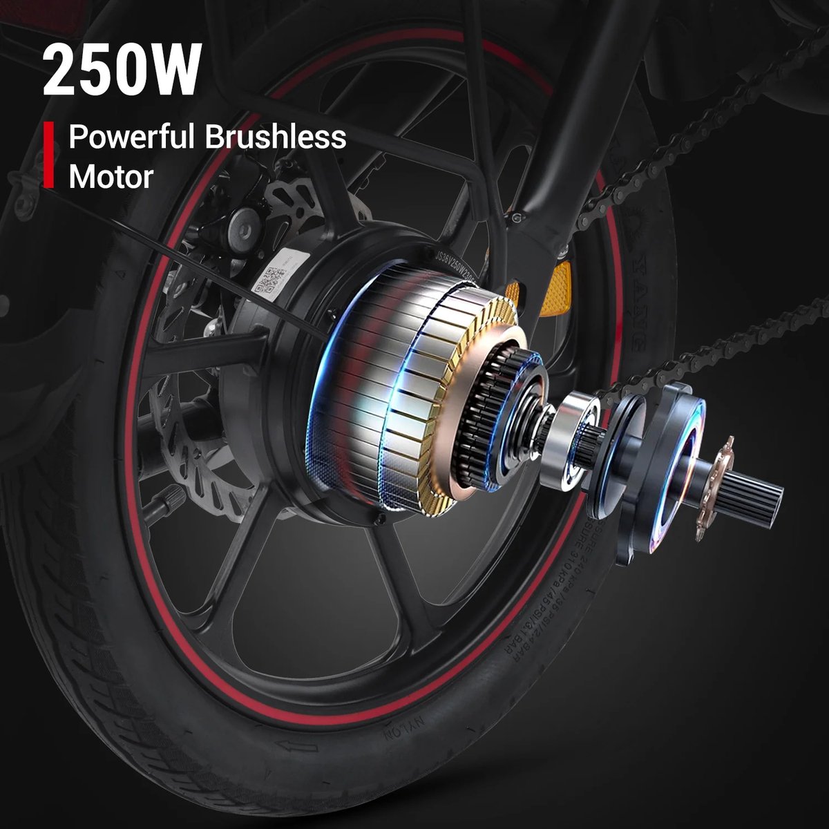 SUCCESS COURIER SL DYU D3S - 14" Mini Opvouwbare E-Bike thumbnail 4