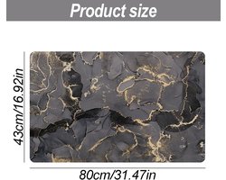 Antislip badmatten - 80 x 43 cm - absorberende badmatten - sneldrogend - zacht - wasbaar - voor badkamer - keuken - badkuip - toilet (grijs)