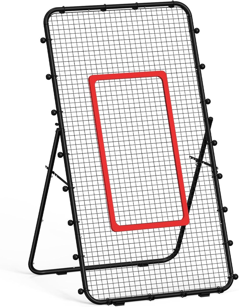 Verstelbaar Volleybal Rebounder Net - 2,2 x 1,2 m - Draagbaar Trainingsapparaat voor Volleybal en Andere Sporten