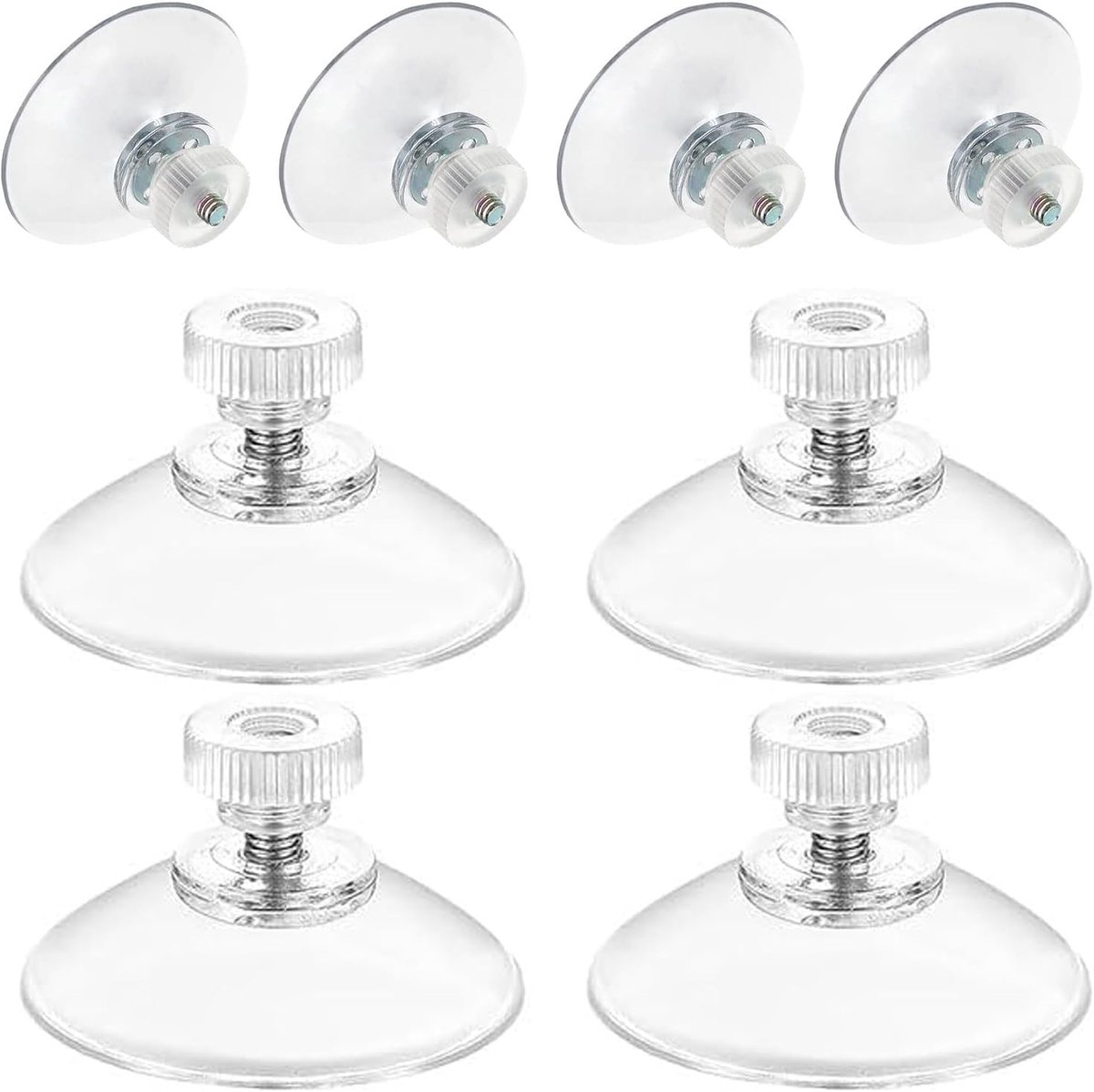 Set Zuignappen voor Glazen Tafels - Transparant - 41 mm - Hoogwaardig PVC - Voor Rotanmeubels