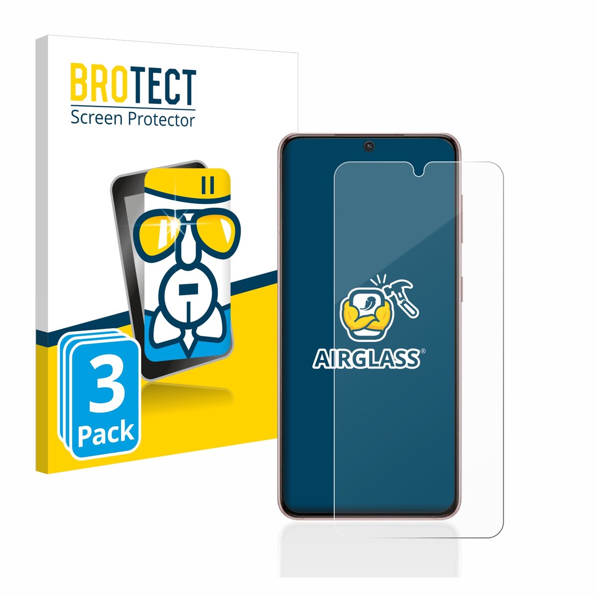Screenprotector 3 Stuks voor Samsung Galaxy S21 / 5G Beschermglas transparant