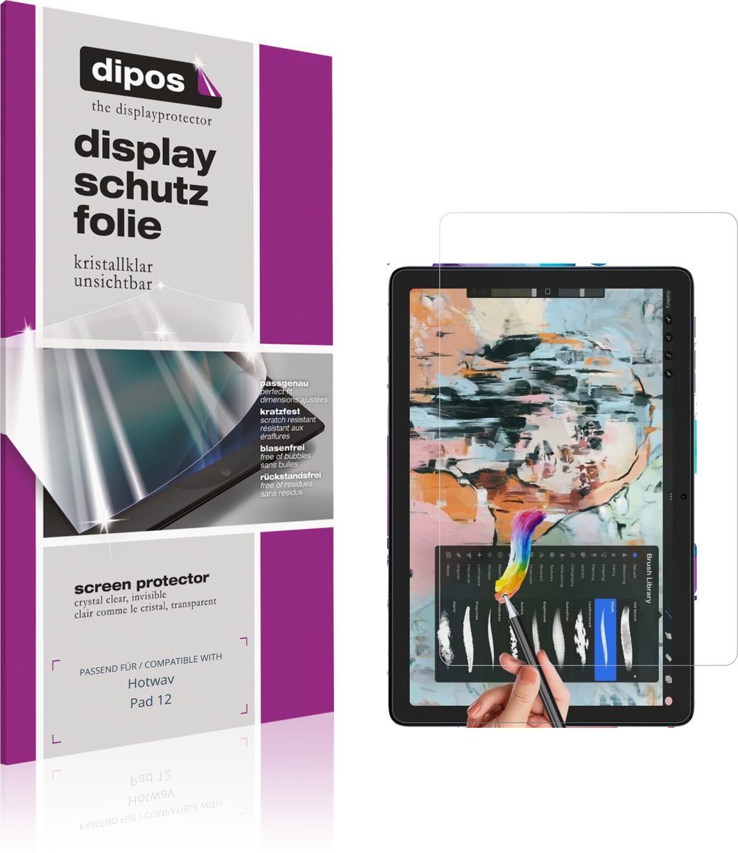 dipos – 2x Beschermfolie geschikt voor Hotwav Pad 12 | Krasbestendige & heldere Screenprotector Ultra-Thin