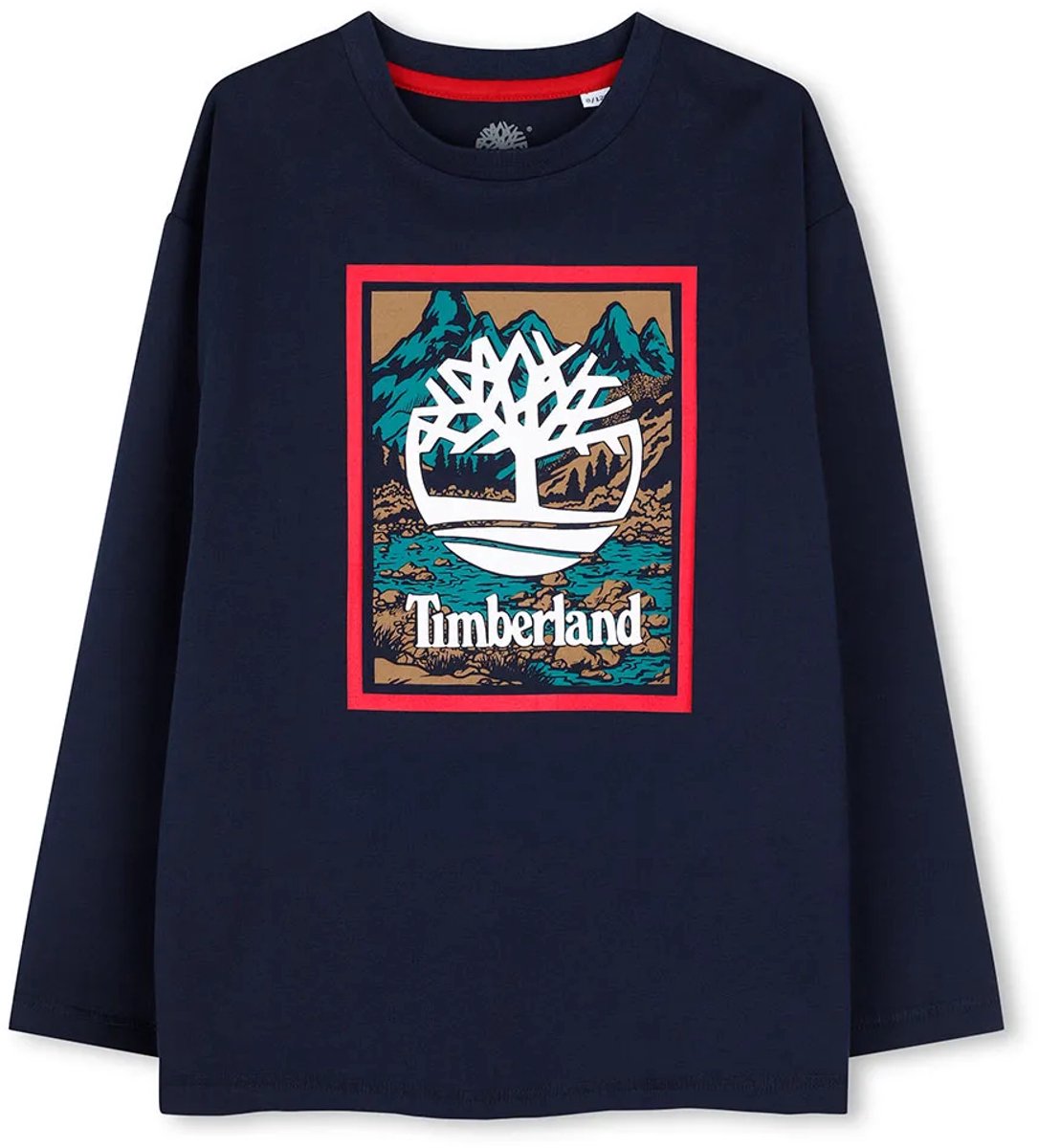 Timberland T61052 T-shirt Met Lange Mouwen 10 Years Jongen Blauw