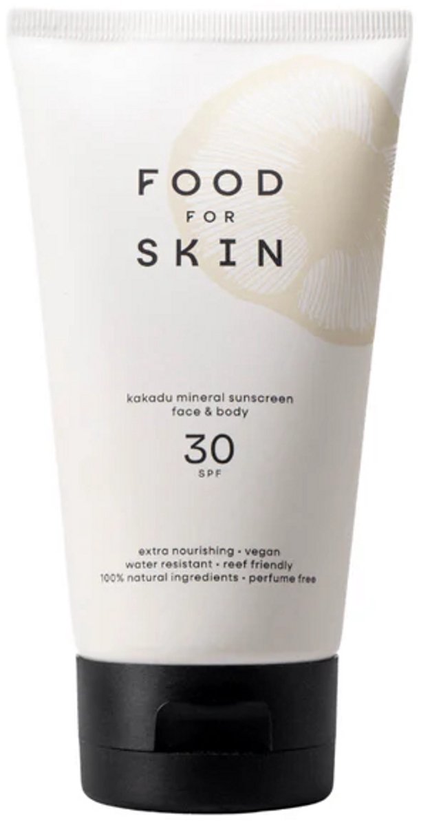 Food for Skin Caring Sun Protection SPF30 150 ml - voor gevoelige huid, vegan, dierproefvrij, zonder parabenen, zonder siliconen