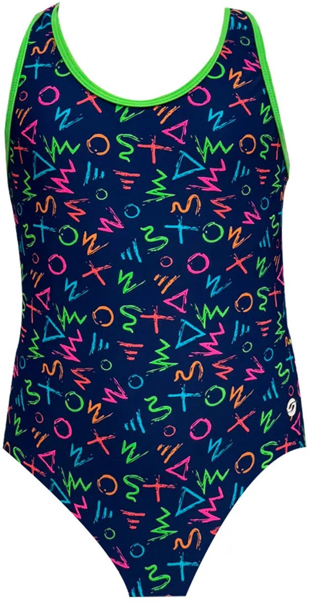 Ras Symbol Classic Back Zwemkleding Blauw 16 Years Meisje