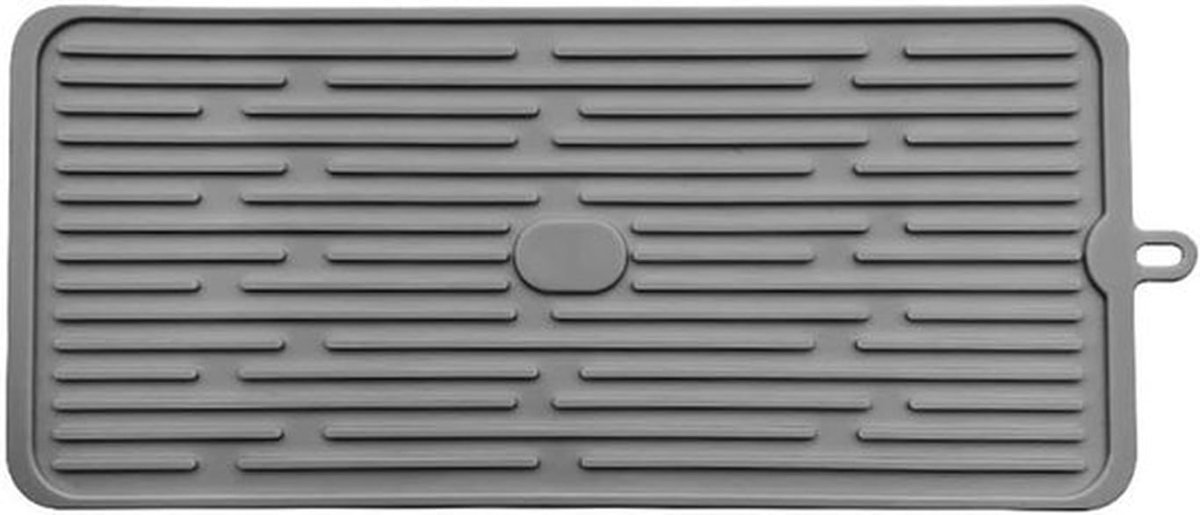 Siliconen schotel droogmat - Isolatiepad - Keukenaccessoire - Grijs - Aanrecht - Hittebestendig - Geschikt voor diverse potten en pannen - 44,5 cm x 20,3 cm