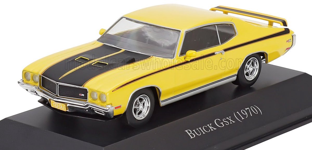Modelauto Buick Gsx 1970 yellow - Schaal 1:43