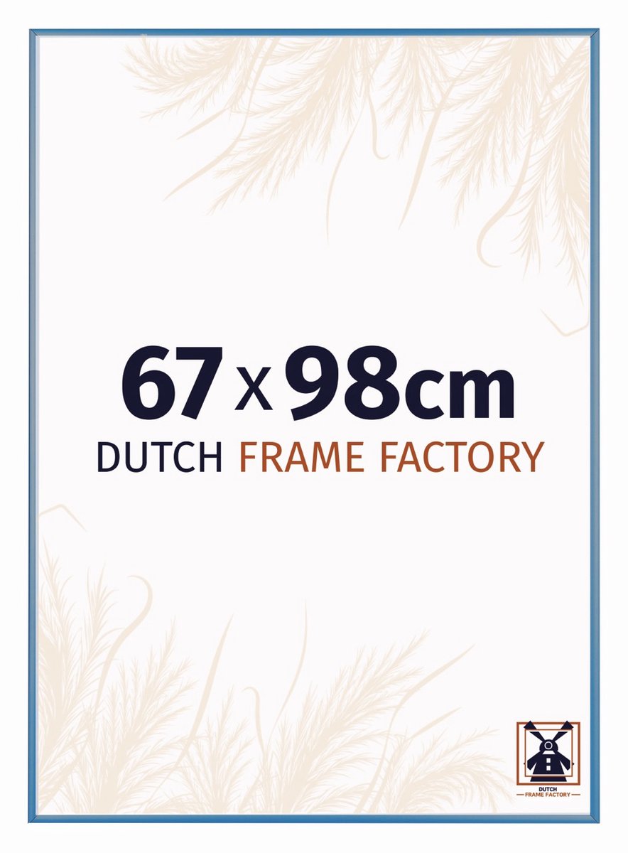 Fotolijst 67x98 cm - Aluminium - Staal Blauw - Kampen