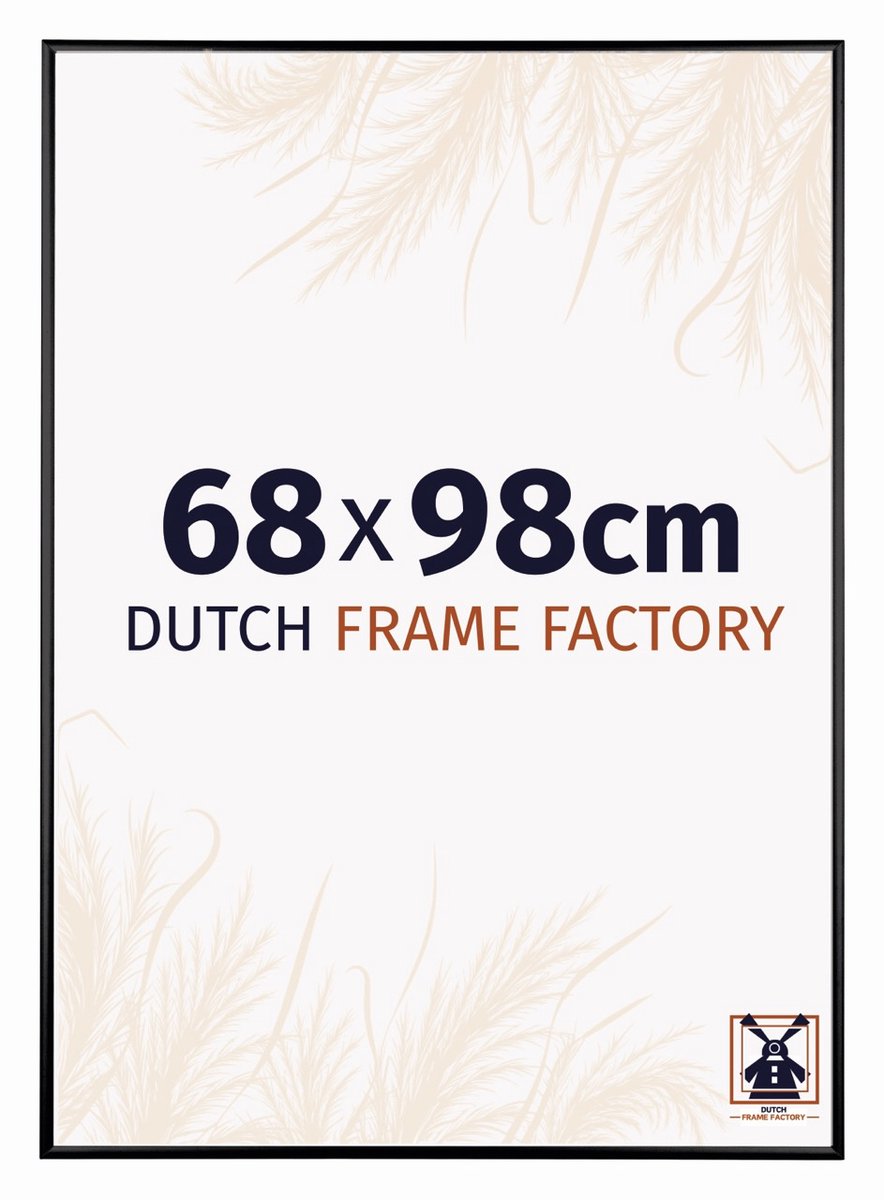 Dutch Frame Factory Fotolijst 68x98 cm - Aluminium - Zwart Mat - Kampen