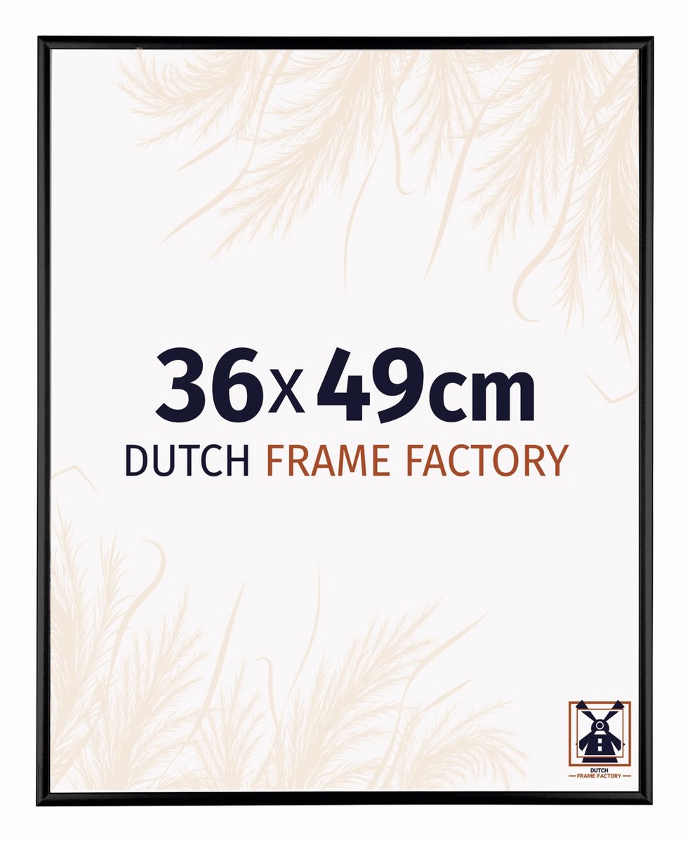 Dutch Frame Factory Fotolijst 36x49 cm - Aluminium - Zwart Hoogglans - Kampen