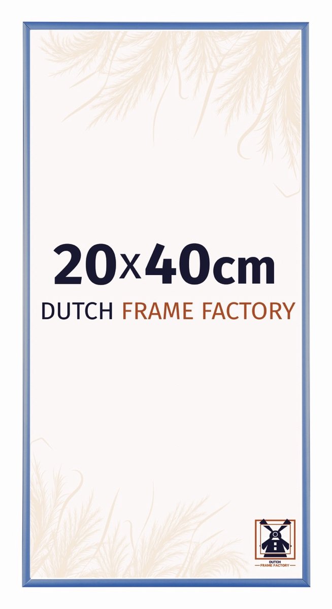 Fotolijst 20x40 cm - Aluminium - Staal Blauw - Kampen