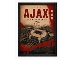 Ajax Poster | Johan Cruijff ArenA Vintage Art Print | Amster