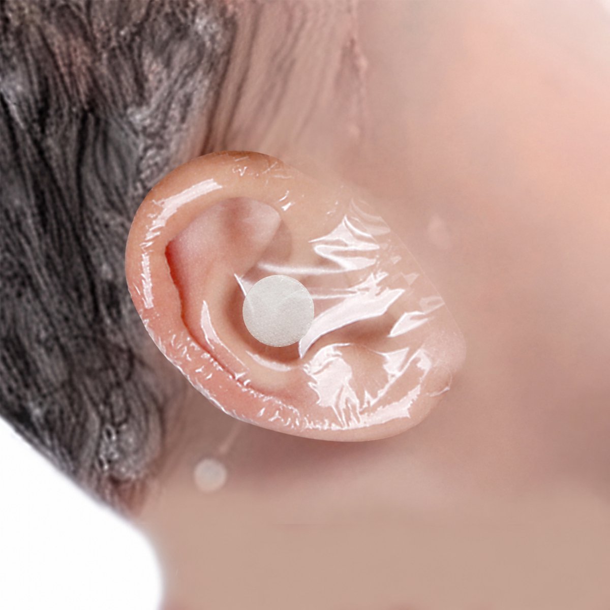 Daity 50 stuk - Douche- en zwemoorbeschermers, waterdichte oordopjes voor baby's en volwassenen, veiligheidsoorbeschermers voor tijdens het zwemmen, geschikt om mee te douchen en te zwemmen (kindermaat 6,8 x 4,4 cm)