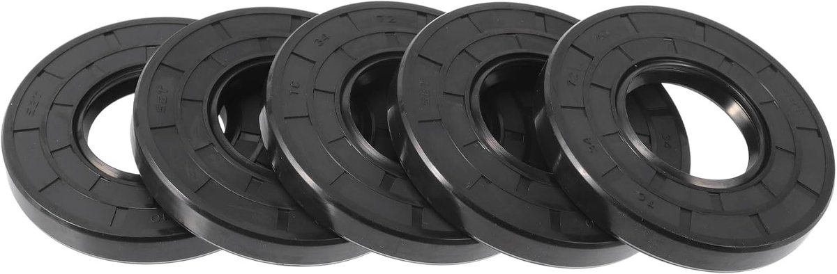 Universele dubbele lip olieafdichting met stalen veerring, 34 x 72 x 10 mm, hoge druk, NBR-rubber, 5 stuks, roterende asafdichting, geschikt voor diverse toepassingen