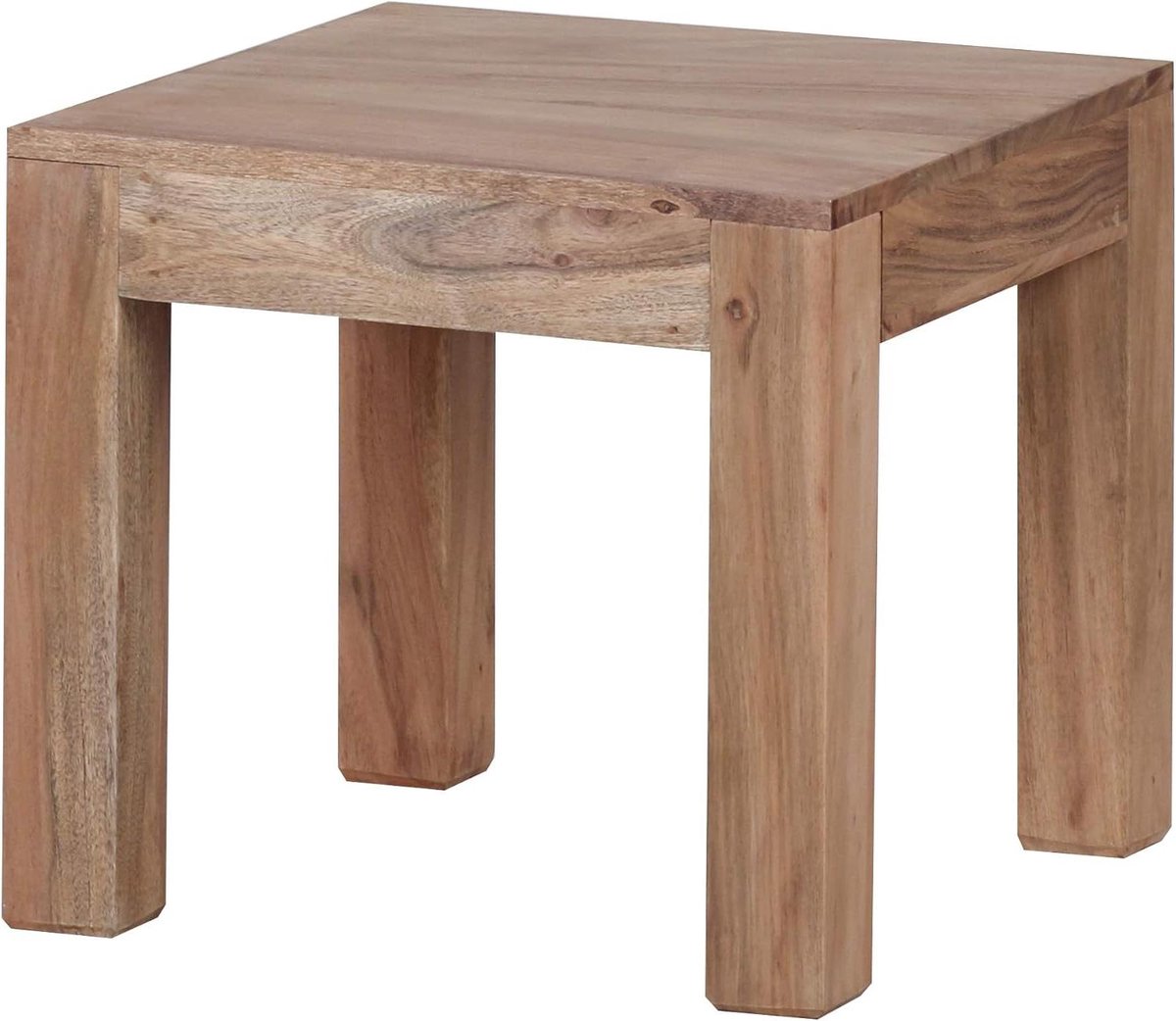 Massief Houten Salontafel - Bijzettafel Hout - Woonkamer Decoratie - Handgemaakt Uniek Design - 45 cm Breed - Natuurlijk Bruin