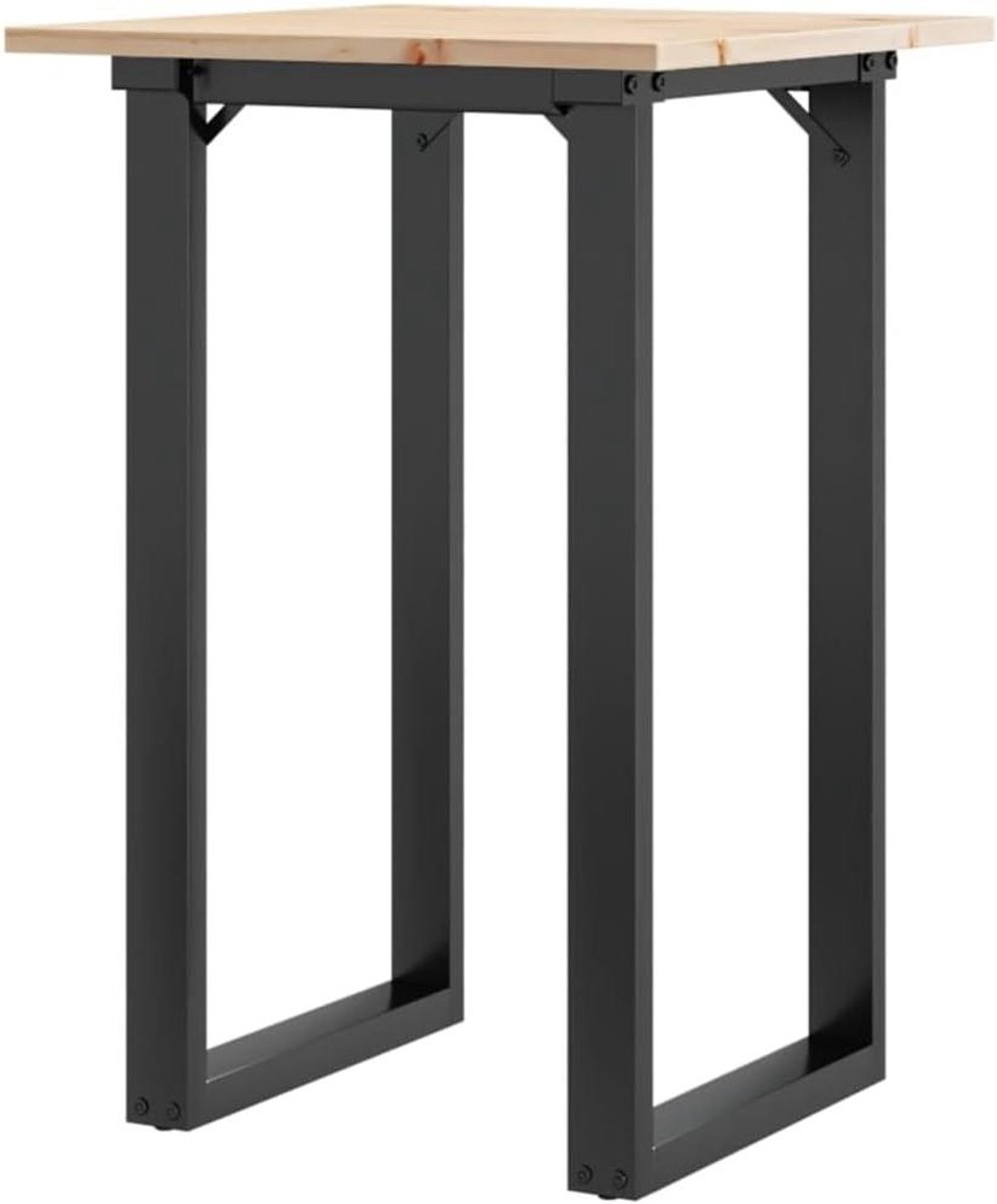 Eettafel Grenenhout - Keukentafel Houten Tafel - Gezellig Tafelen - O-vormig Frame - 50x50x75 cm - Zwart