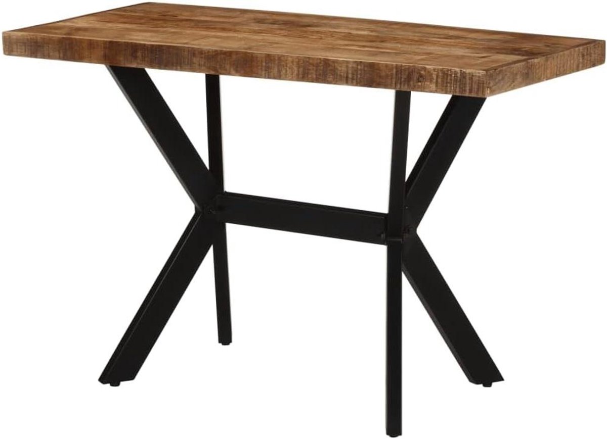 Eettafel - Keukentafel Houten Tafel - Samen Eten - Massief Mango Hout - 110x55x75cm - Zwart