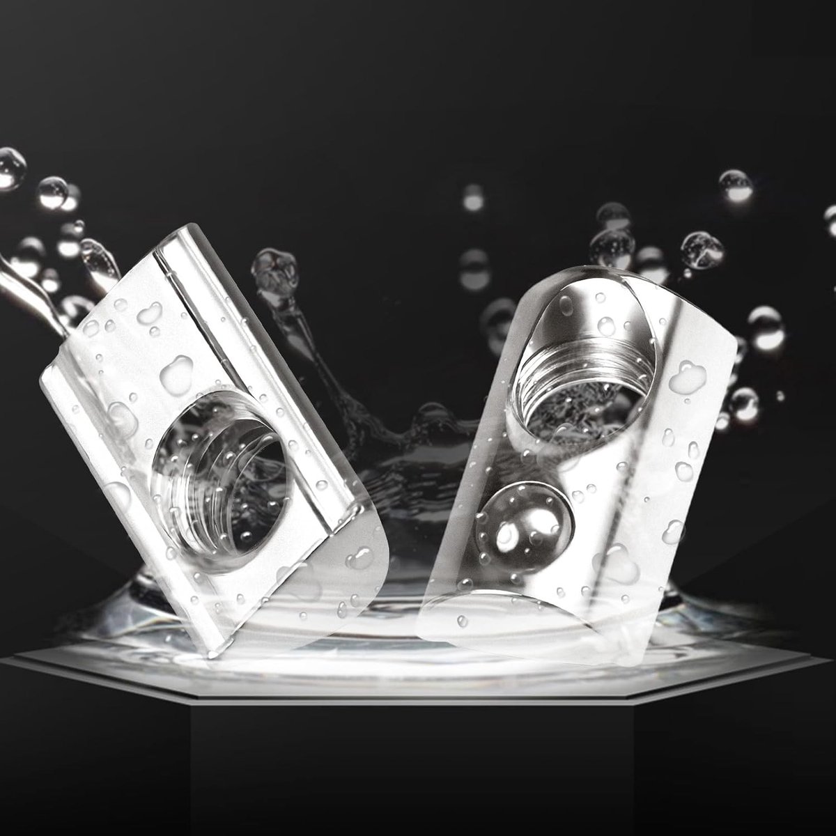 50 Stuks M6 Sleufmoeren voor 30 Series Aluminium Profielen, Verchroomde Carbon Staal Bevestigingsmiddelen voor 3D Printers en CNC Machines