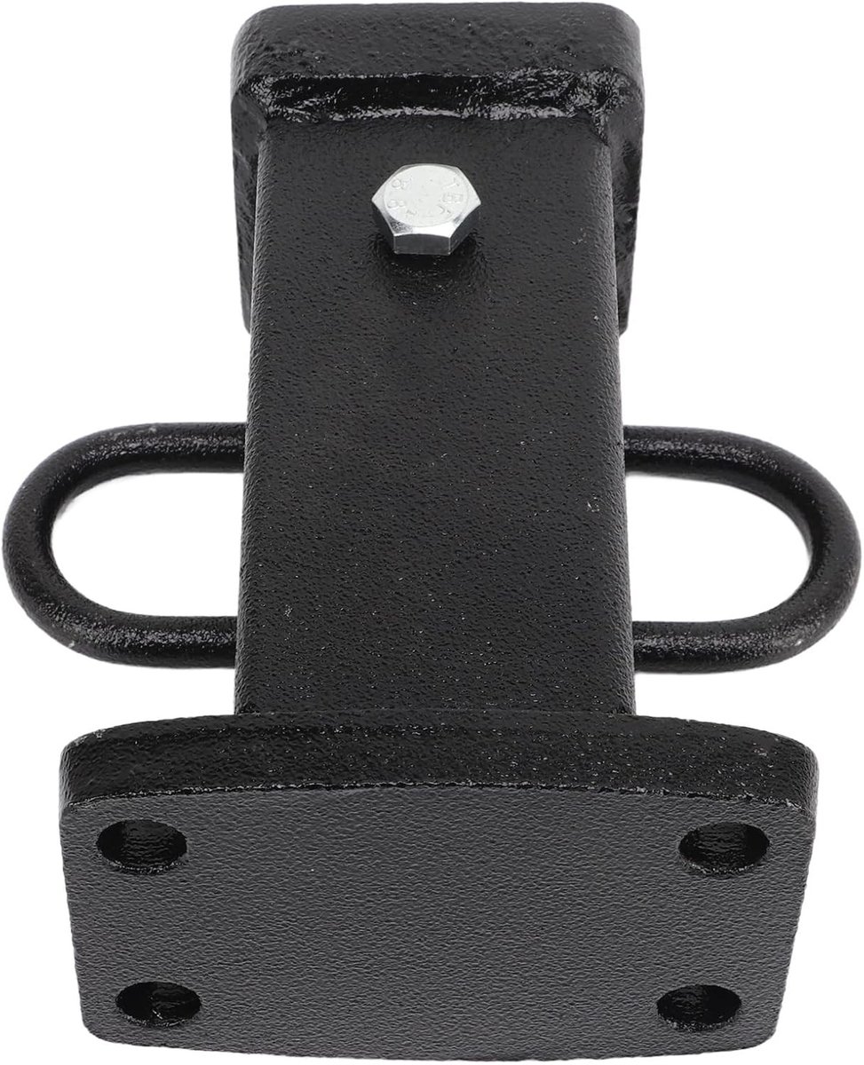 Vastgeschroefde Trekhaakadapter 2 Inch met Stalen Ring voor Veiligheidsketting, Ideaal voor Campers en Caravan Accessoires