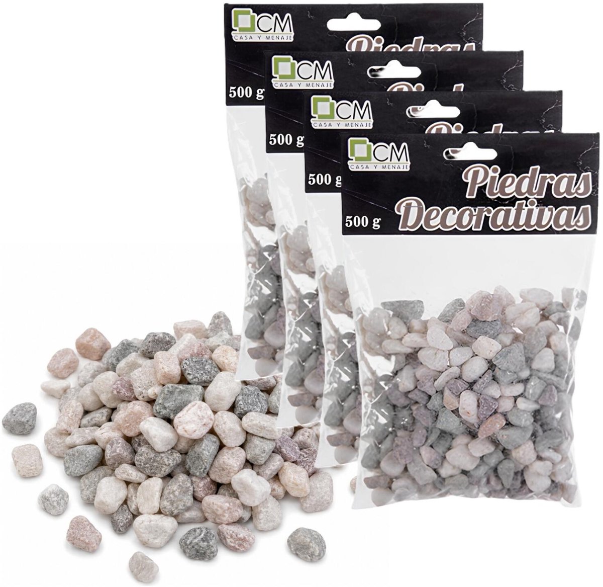 CM Decoratie steentjes - 2 kg - voor een vaas / aquarium - mini steentjes - rivier kleuren mix - 8-12 mm
