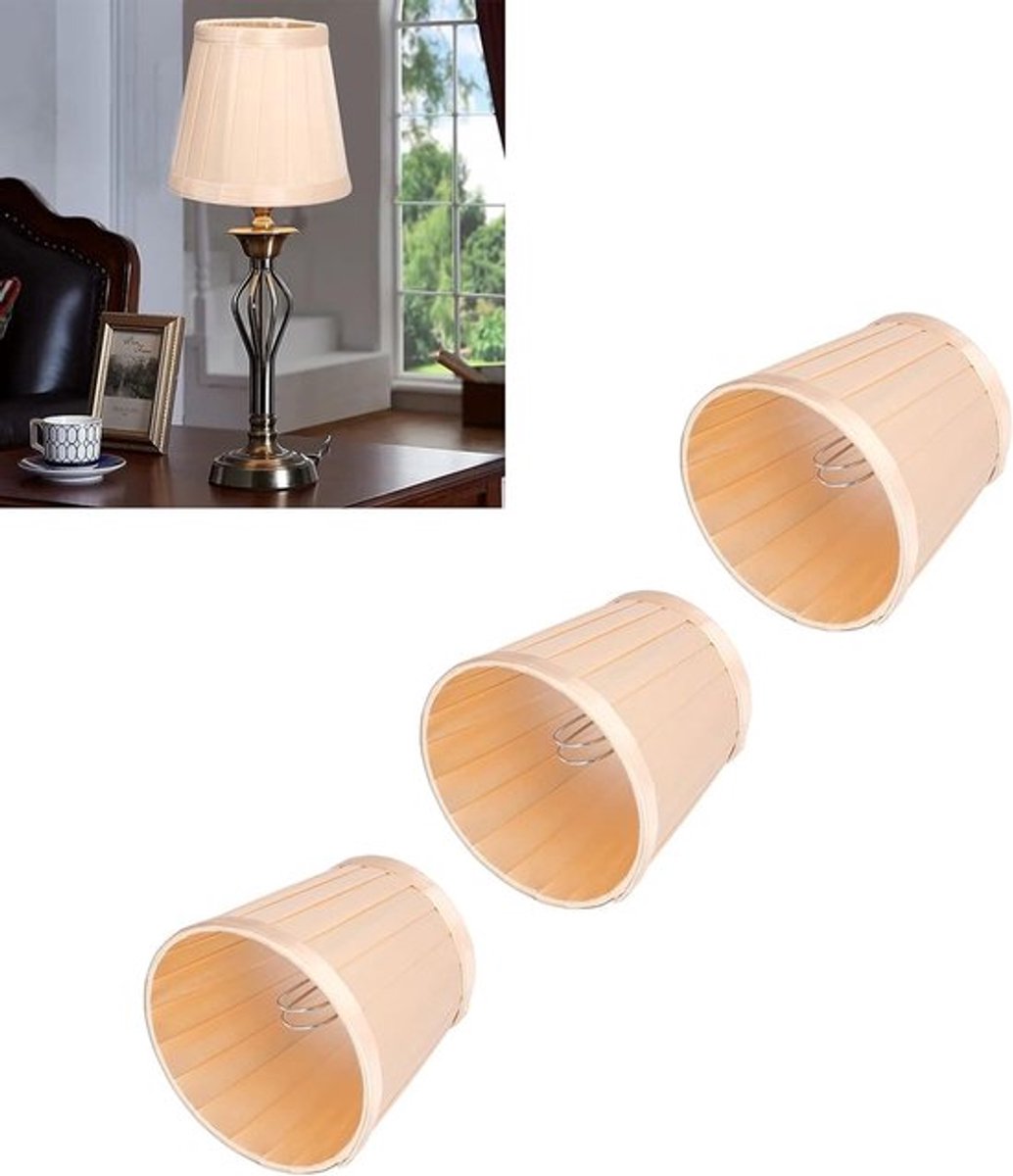 Verpakking van 3 E14 E14 stoffen lampenkappen voor wandlampen, staande lampen, kantoorlamp