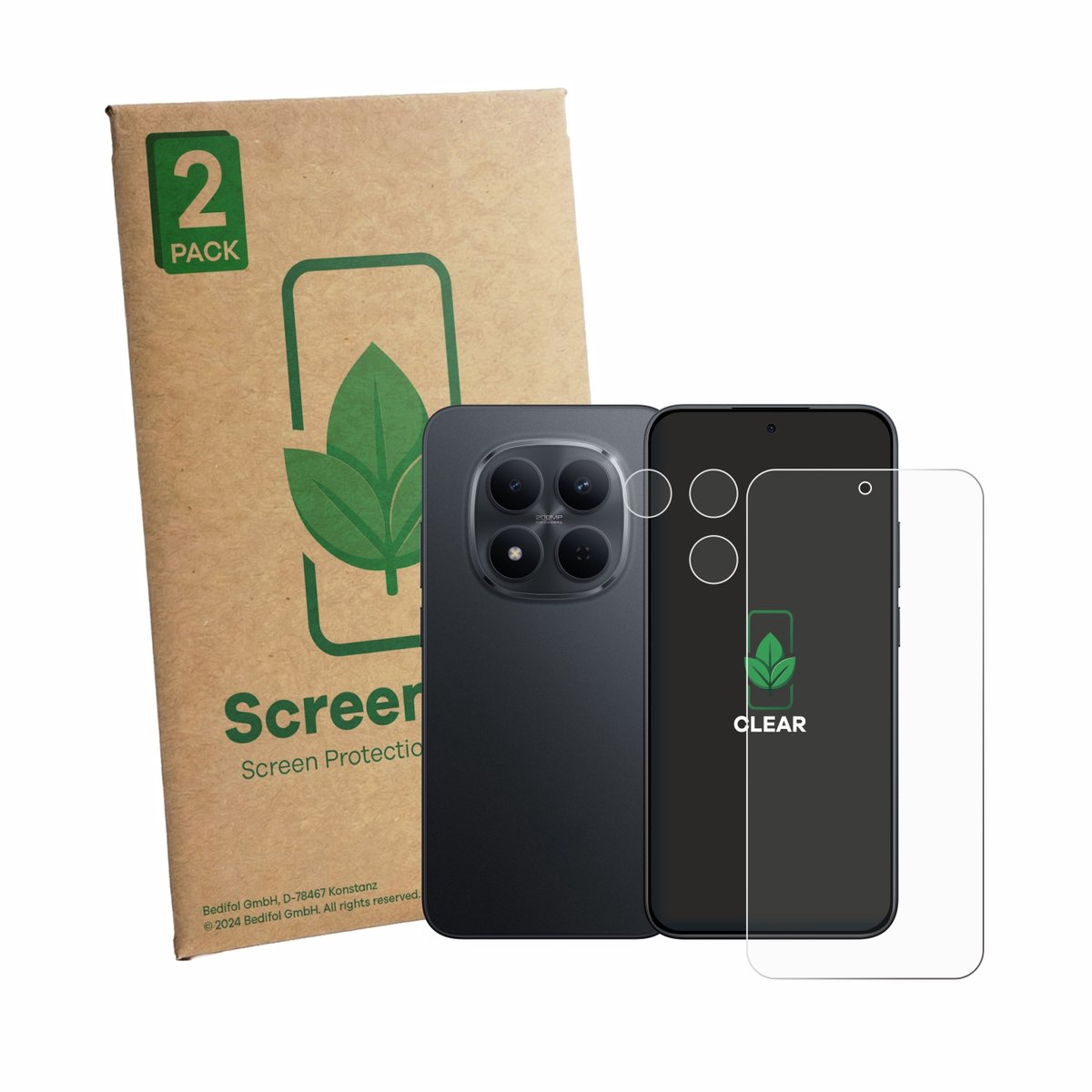 2 Stuks Screenprotector voor Xiaomi Redmi Note 15 Pro 5G (Voor+Camera) - Hoogwaardige Beschermfolie transparant