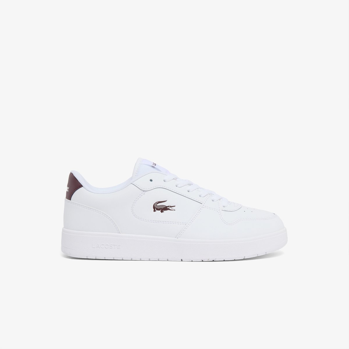 Lacoste COURT ACE 226 1 SMA WHT/BURG Heren Sneakers - wit / bordeaux