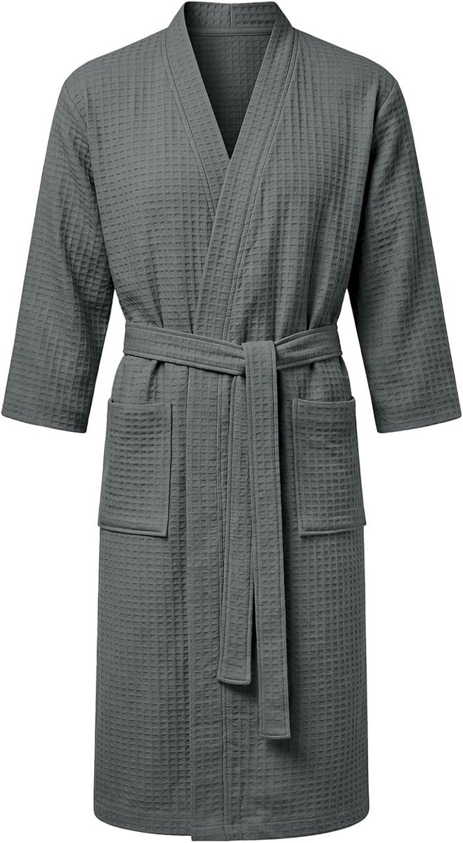 Unisex Wafelbadjassen en Badhanddoeken - Lichtgewicht Badwrap voor Douche, Spa en Thuis met Zakjes