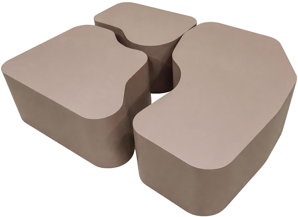 Nordland salontafel set van 3 bruin.