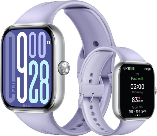 Xiaomi Redmi Watch 5 Paars | Smartwatch en fitnesstracker | 2.07 inch AMOLED display | 24 dagen batterij | 150 plus sportmodi sportmodi | 5ATM waterbestendig | Gezondheidsmeting