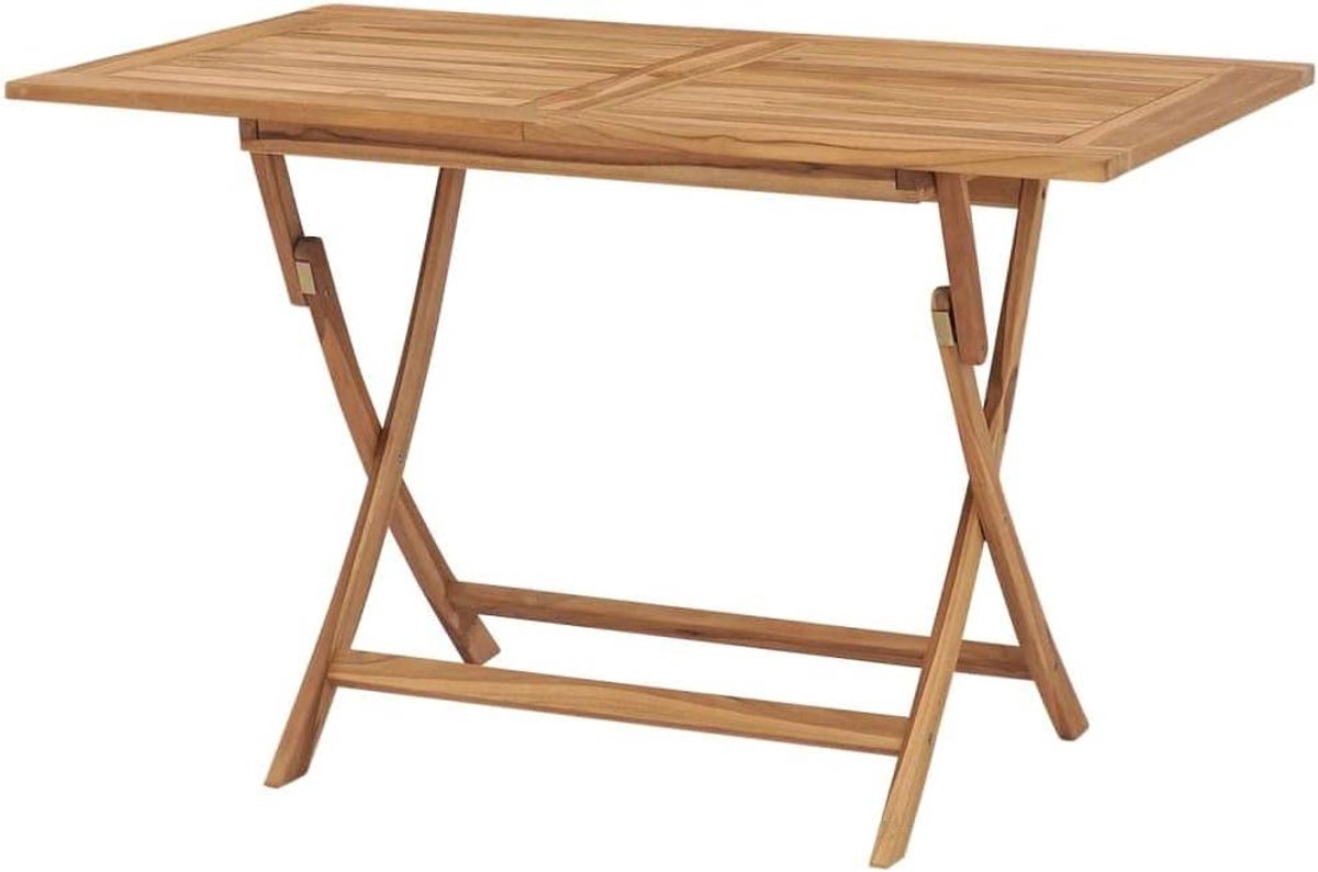 Opvouwbare tuintafel - Klaptafel Houtentafel - Buiten eten - Met parasolgat - 120 x 70 x 75 cm - Bruin
