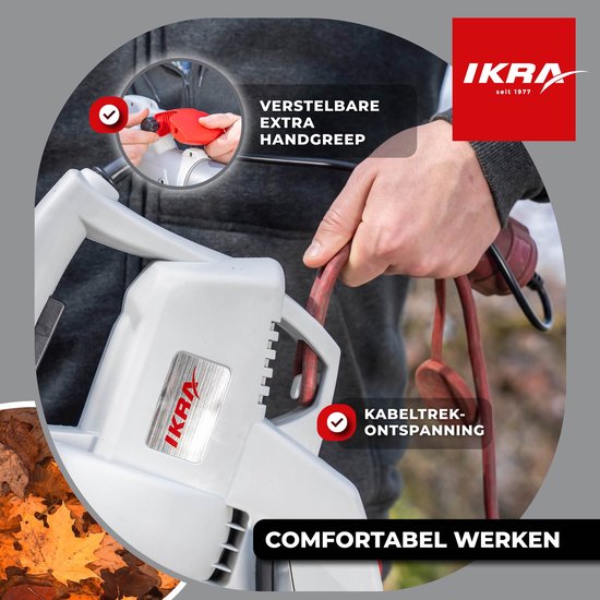 IKRA elektrische bladzuiger en bladblazer IBV 3000, 3-in-1 functie, blaassnelheid tot 240 km/u van IKRA — afbeelding 3