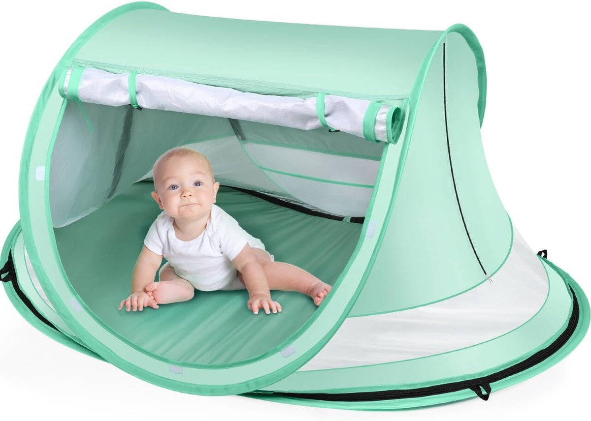 Strandtent - Pop Up Tent - Strandtent Pop Up - Speeltent - Upf 50+ UV-Bescherming - Pop-Up Ontwerp - Mesh Raam - Draagbaar - Met Muggennet - Buitenzonneschermen, Schaduwtenten voor Kamperen of Picknicks, en Binnenspeeltenten