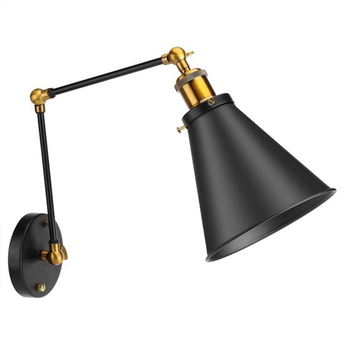 Vintage Wandlamp Lampenkap Verstelbare Industriële Metalen Wandlamp Hal Lampenkap voor Thu