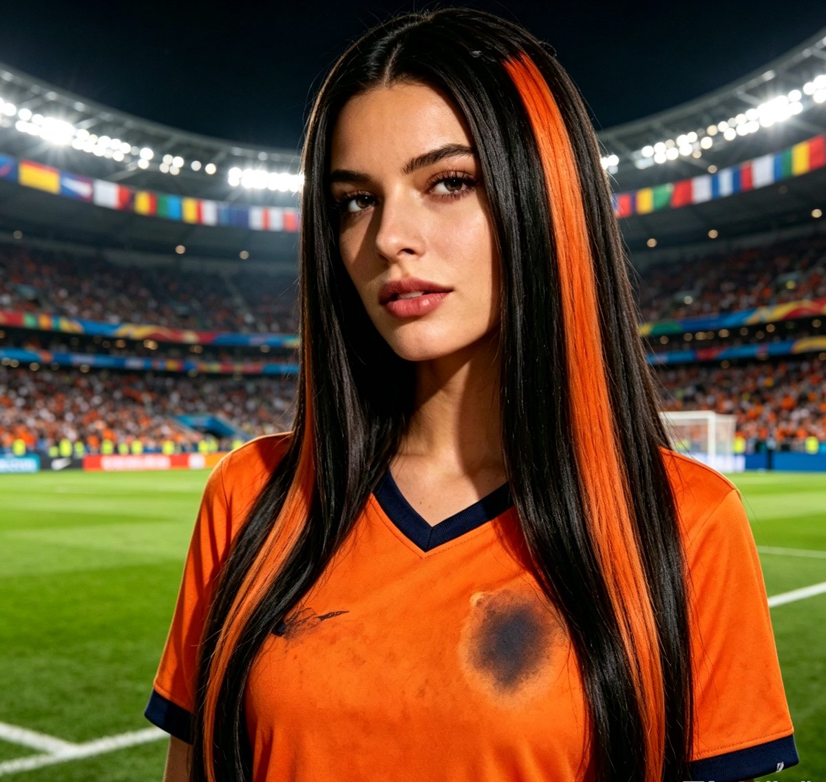 12 Stuks Nederlandse Vlag Clip-In Haarextensies voor Dames & Meisjes Rood-Wit-Blauw Synthetische Haarstukjes WK Voetbal Sportwedstrijd & Feest Accessoire