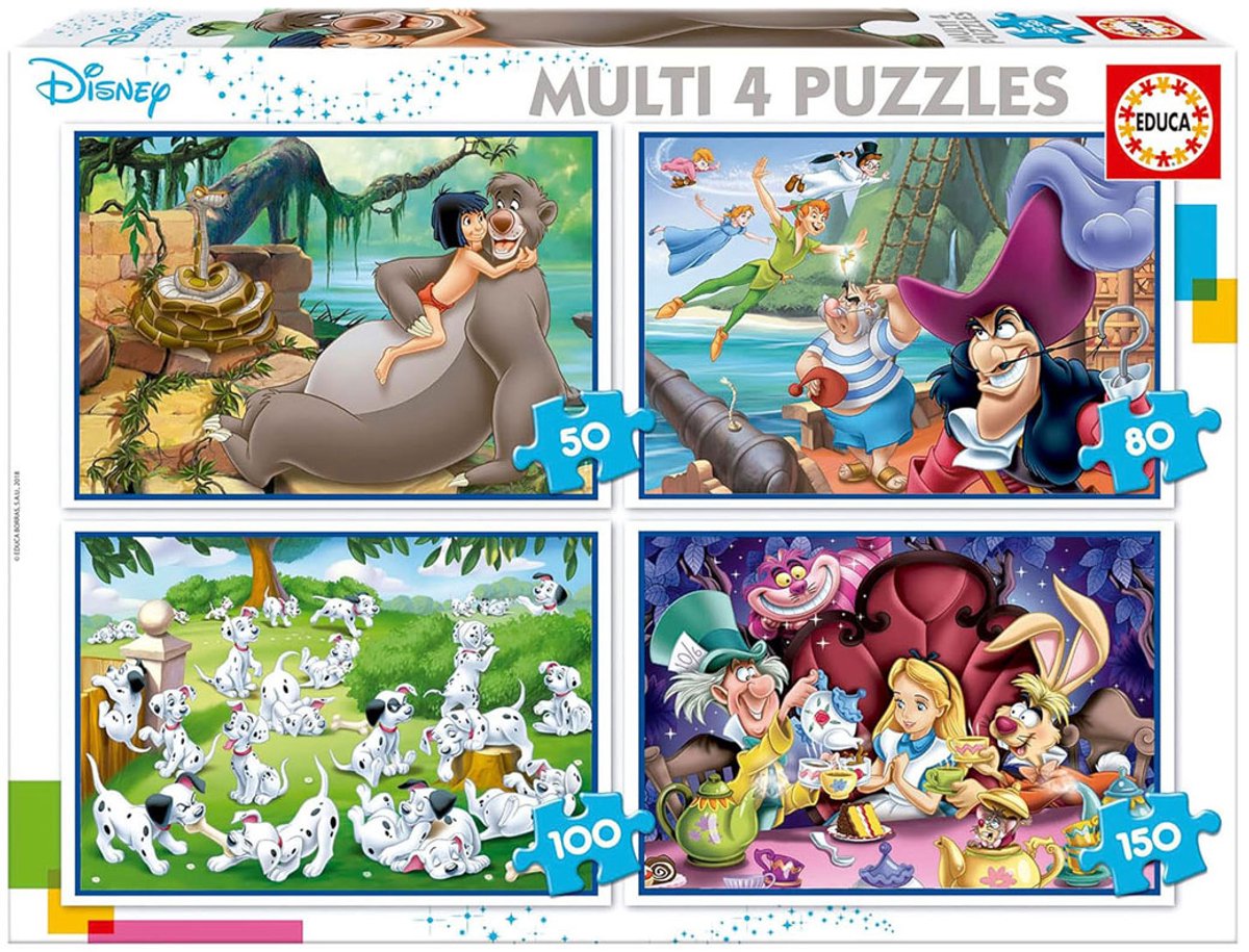Disney Classics multipuzzel 4-in-1 50-80-100-150st