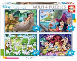 EDUCA - Disney 4-in-1 multi-puzzel