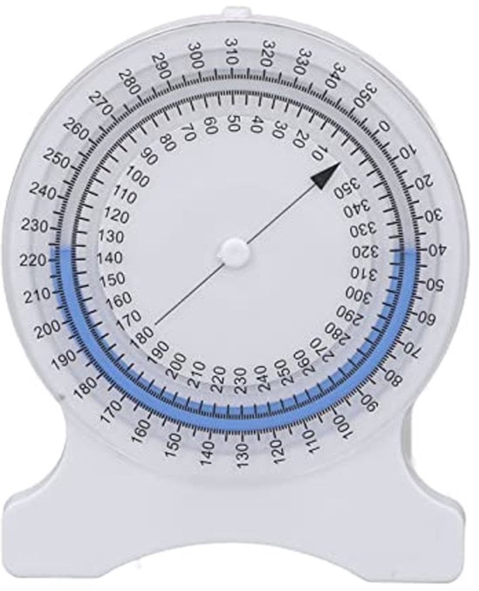 Inclinometermeter, Bubbelinclinometer voor Fysiotherapie Niet-lekkage Bubbel Nauwkeurige Metingen voor Studentenprofessionals (Blauw)