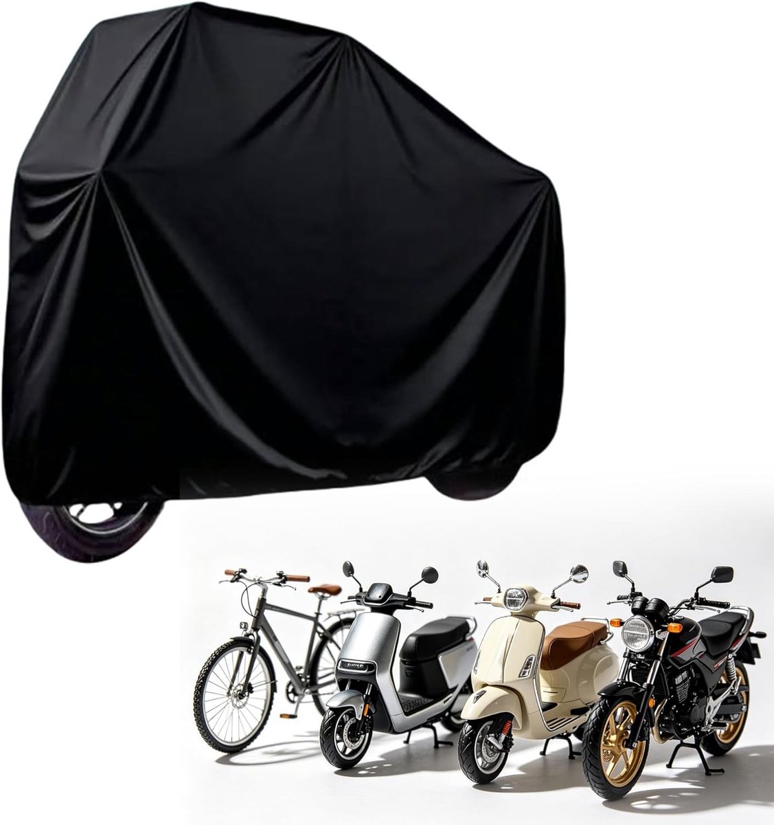 Waterdichte Motorhoes voor Motoren en Kleine Elektrische Voertuigen - 180 cm x 120 cm, Bescherming tegen Weerselementen, Duurzaam en Ademend