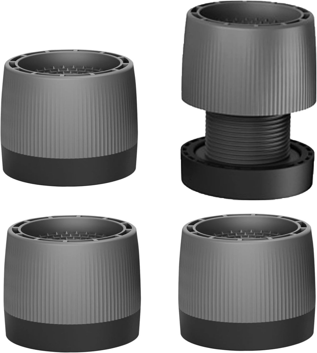 4-delige Vibration Pads voor Wasmachine, Verstelbare Schokabsorberende Voeten, Geluidsreductie en Vloerbescherming voor Wasmachine en Droger