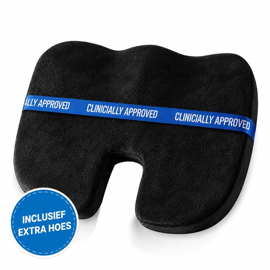 Heevli® Coussin de coccyx - Coussin orthopédique - Coussin de siège ergonomique - Coussin anneau donut - Soulagement de la pression - Coccyx - Escarres