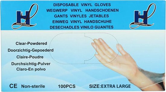 Vinyl Wegwerp Handschoenen - Extra Large - 100stuks/doos | bol.com