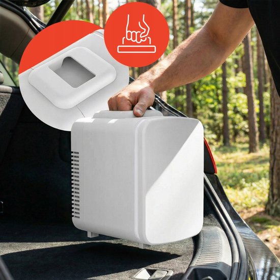 MOZY® - Draagbare Koelkast 2.0 - 4 Liter - Wit - voor Koelen en Verwarmen - Draagbeugel - Energiezuinig - Autokoelkast - Reiskoelkast - Medicijnkoelkast — afbeelding 2